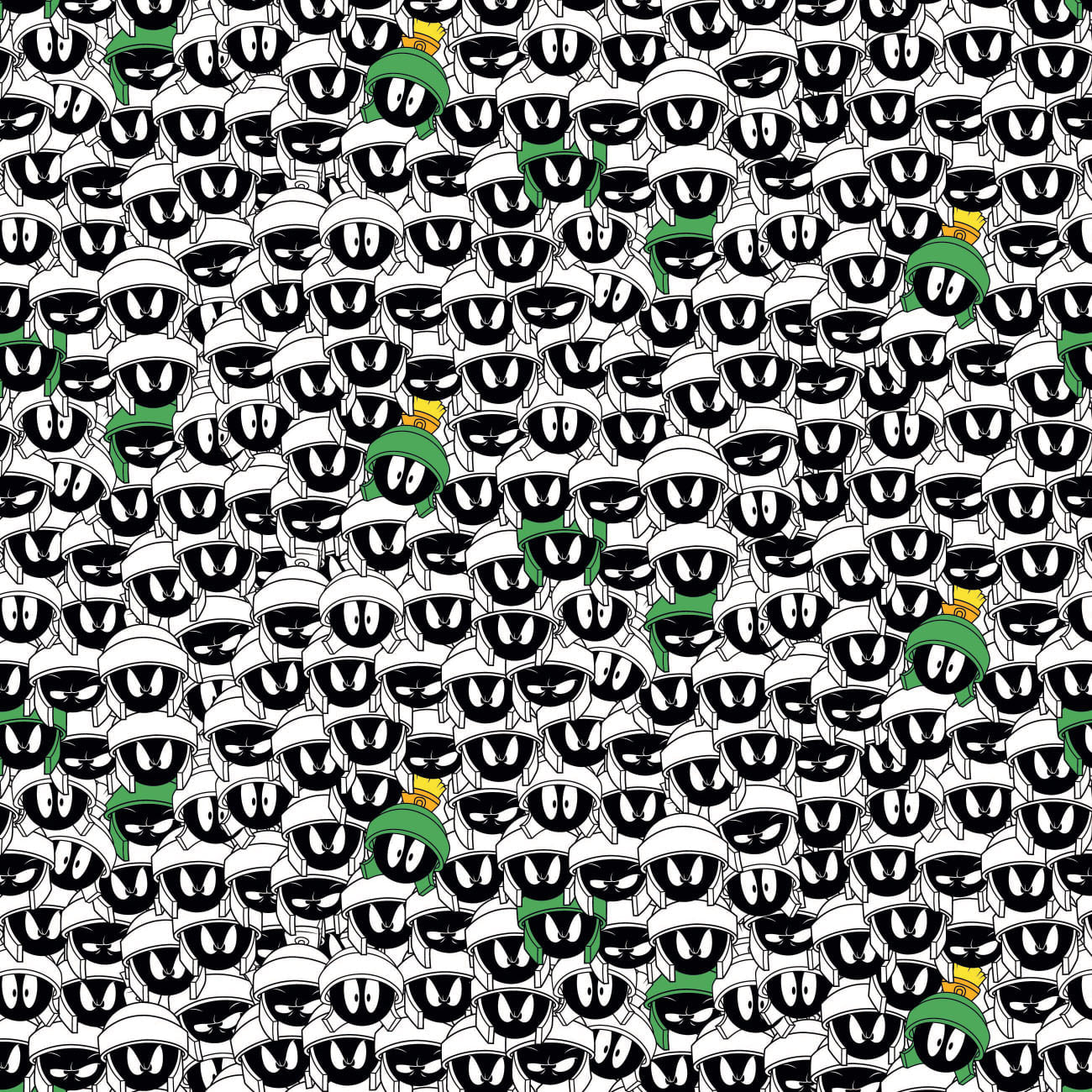 Marvin the Martian Stacked - Looney Tunes 2 Cotton Print Fabric - per half metre