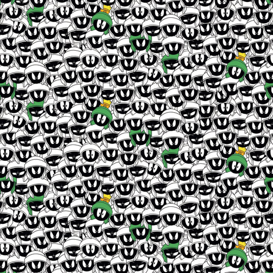 Marvin the Martian Stacked - Looney Tunes 2 Cotton Print Fabric - per half metre