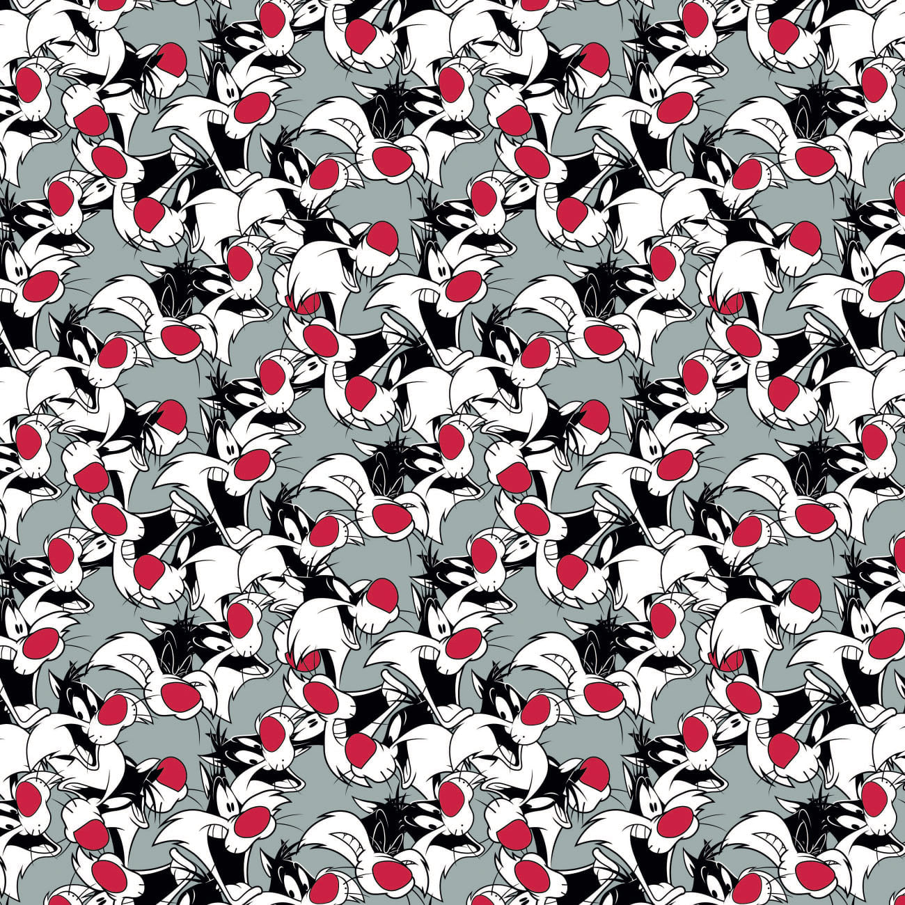 Sylvester Expressions - Looney Tunes 2 Cotton Print Fabric - per half metre