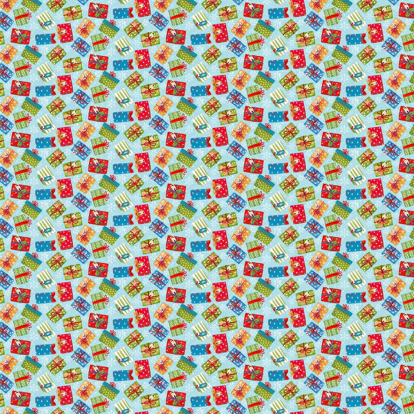 Tossed Presents - Christmas Wonder Cotton Print Fabric - per half metre