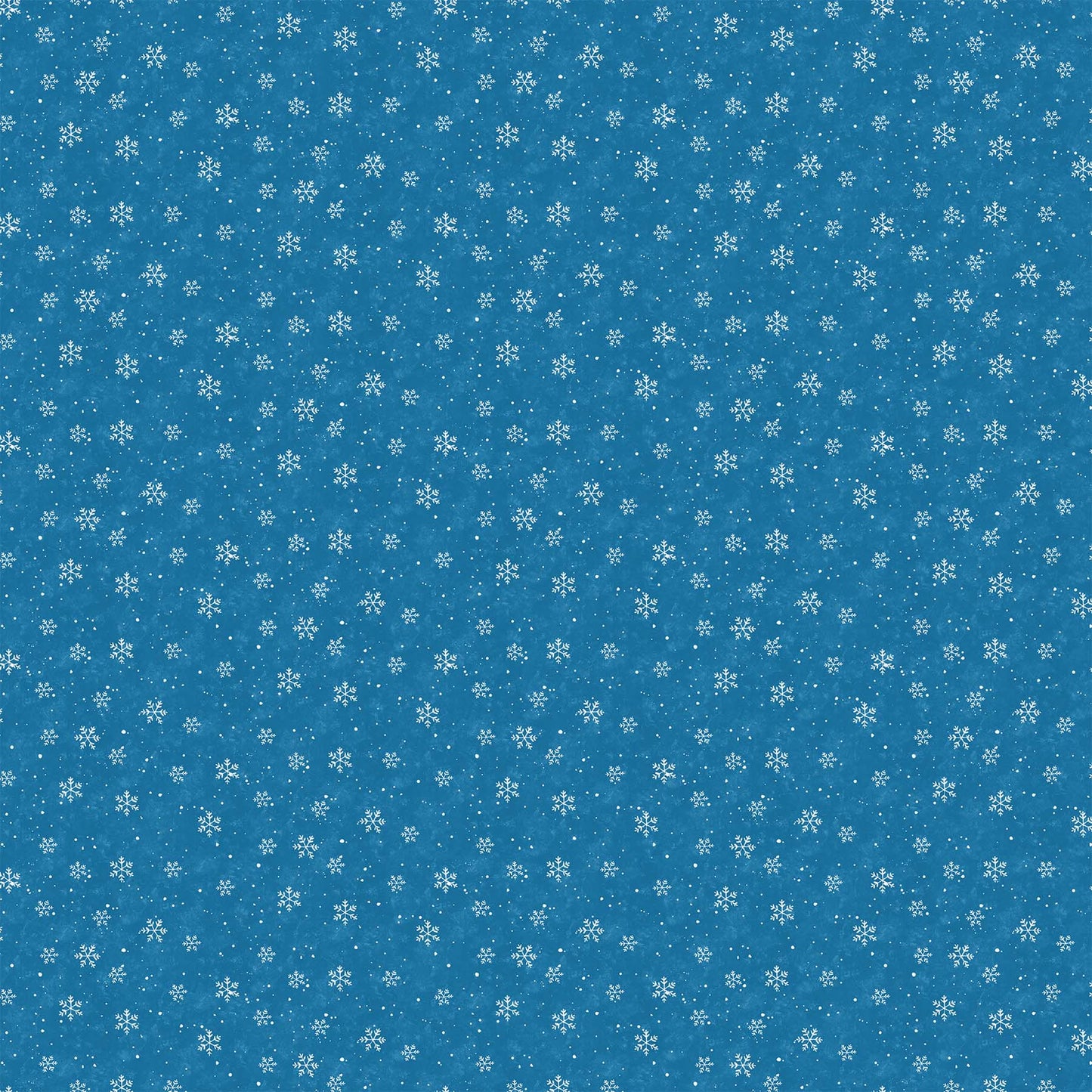 Snowflakes on Blue - Christmas Wonder Cotton Print Fabric - per half metre