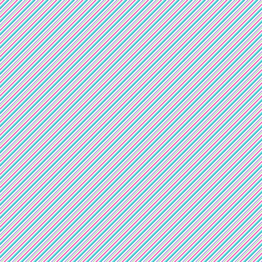 Diagonal Stripe - Merry and Bright Cotton Print Fabric - per half metre