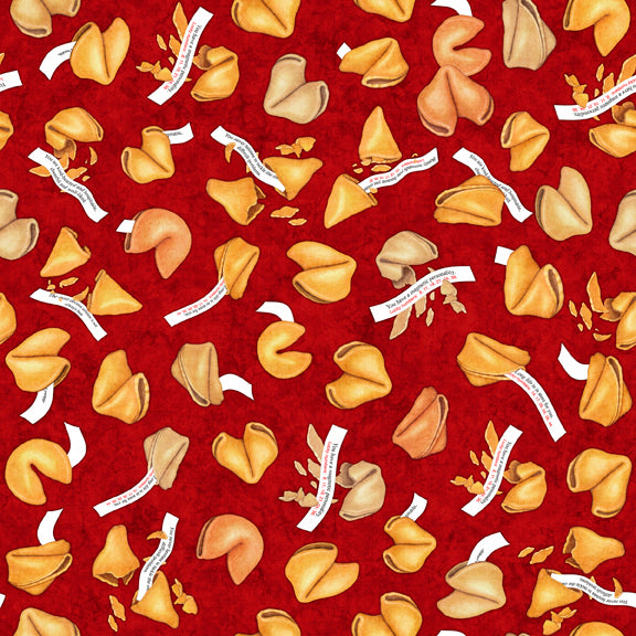 Fortune Cookies - Order Up Cotton Print Fabric - per half metre