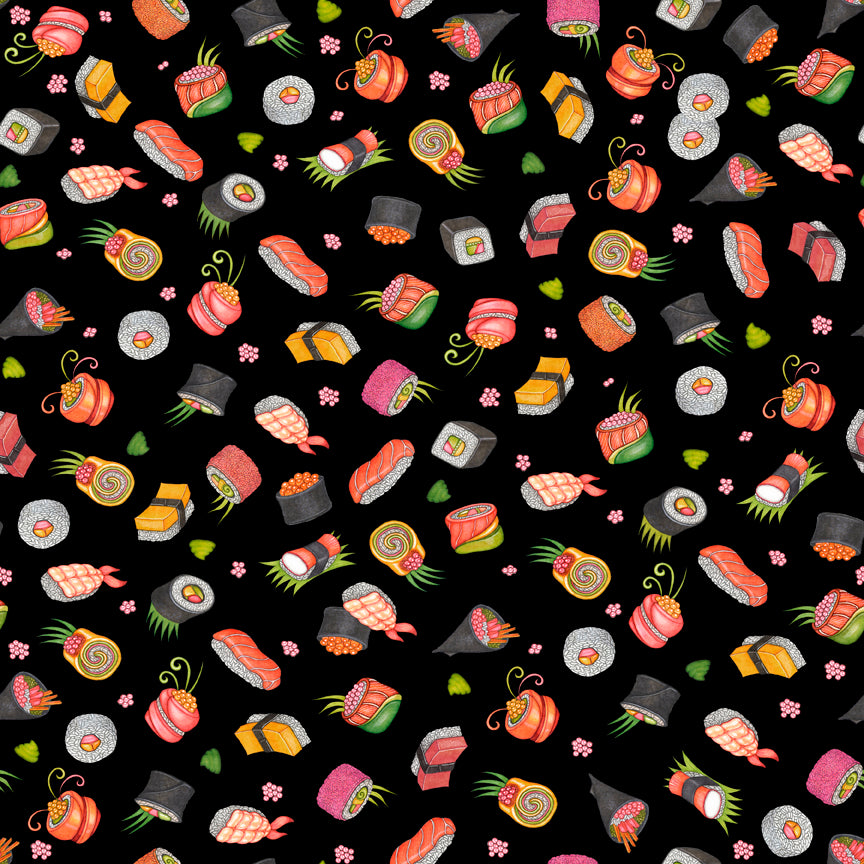 Sushi - Order Up Cotton Print Fabric - per half metre