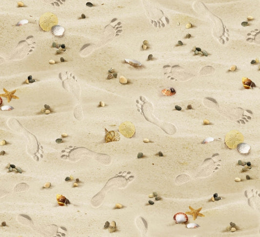 Sand - Landscape Medley Cotton Print Fabric - per half metre