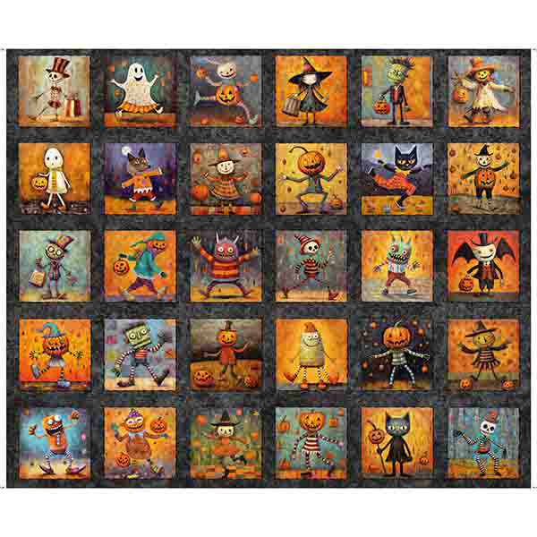 Halloween Picture Patch - Creepin' It Real Cotton Print Fabric - per panel