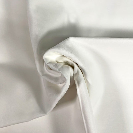 White - Organic Premium Solid Cotton Fabric - per half metre
