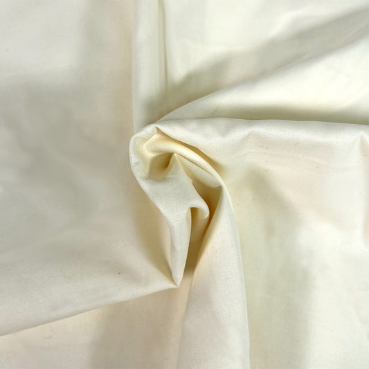 Ivory - Organic Premium Solid Cotton Fabric - per half metre