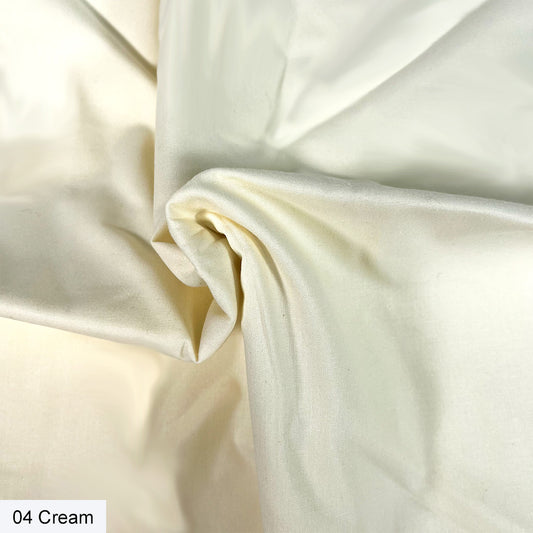 Cream - Organic Premium Solid Cotton Fabric - per half metre