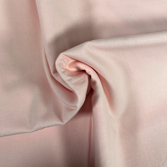 Pale Pink - Organic Premium Solid Cotton Fabric - per half metre