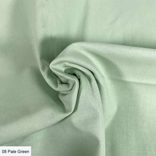 Pale Green - Organic Premium Solid Cotton Fabric - per half metre