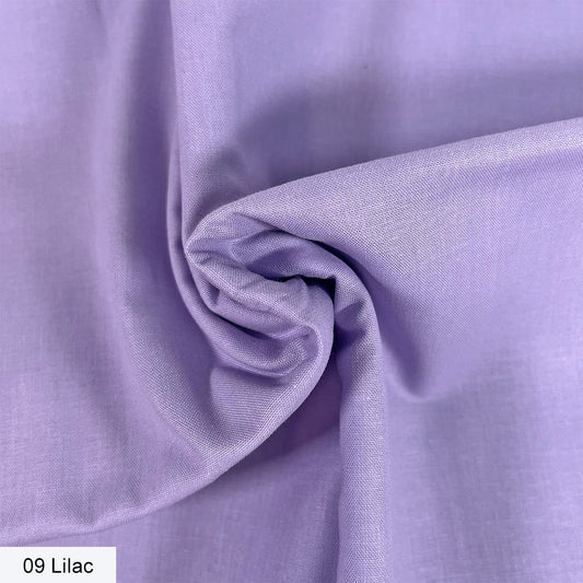 Lilac - Organic Premium Solid Cotton Fabric - per half metre