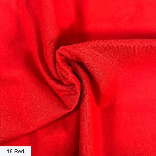 Red - Organic Premium Solid Cotton Fabric - per half metre
