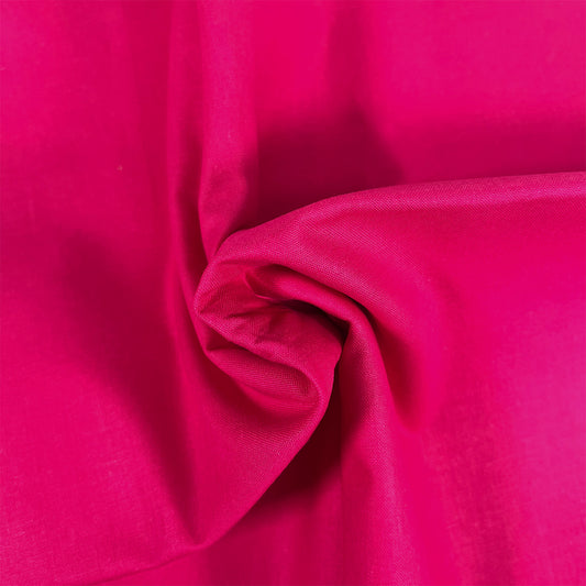 Hot Pink - Organic Premium Solid Cotton Fabric - per half metre