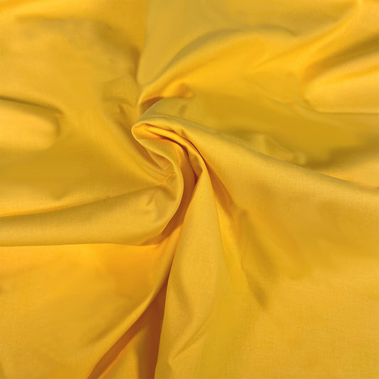 Sunshine - Organic Premium Solid Cotton Fabric - per half metre