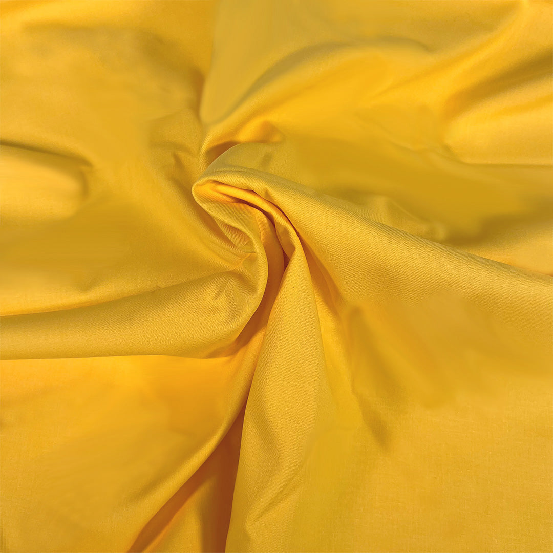 Sunshine - Organic Premium Solid Cotton Fabric - End of Bolt 105cm