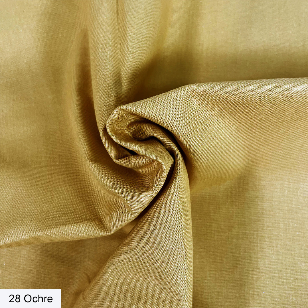 Ochre - Organic Premium Solid Cotton Fabric - per half metre