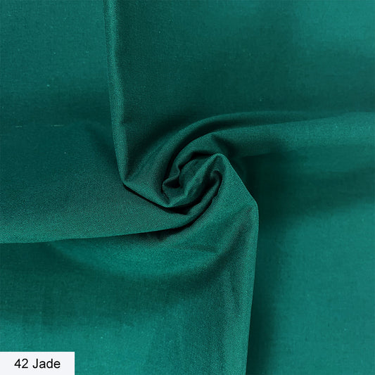 Jade - Organic Premium Solid Cotton Fabric - per half metre