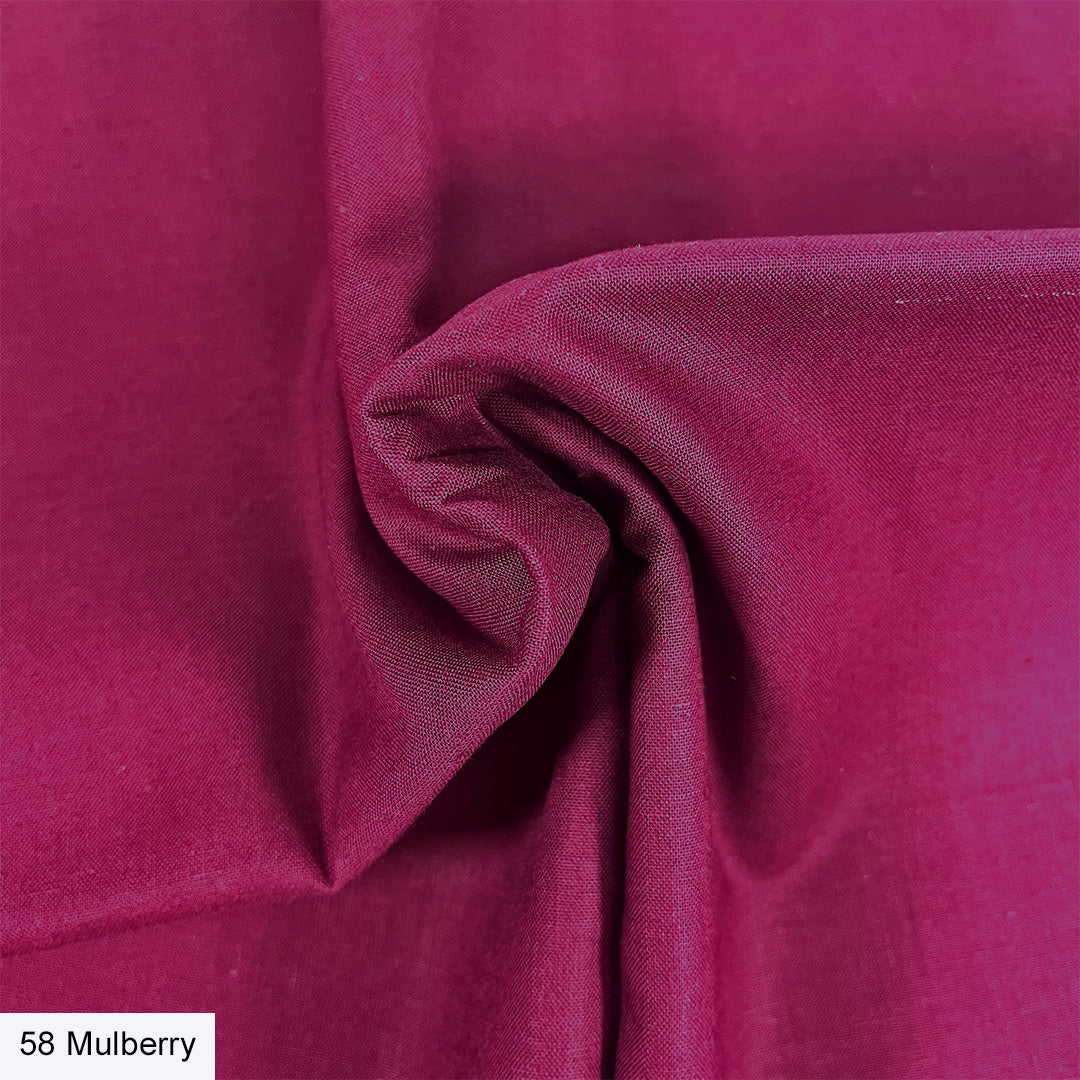 Mulberry - Organic Premium Solid Cotton Fabric - per half metre