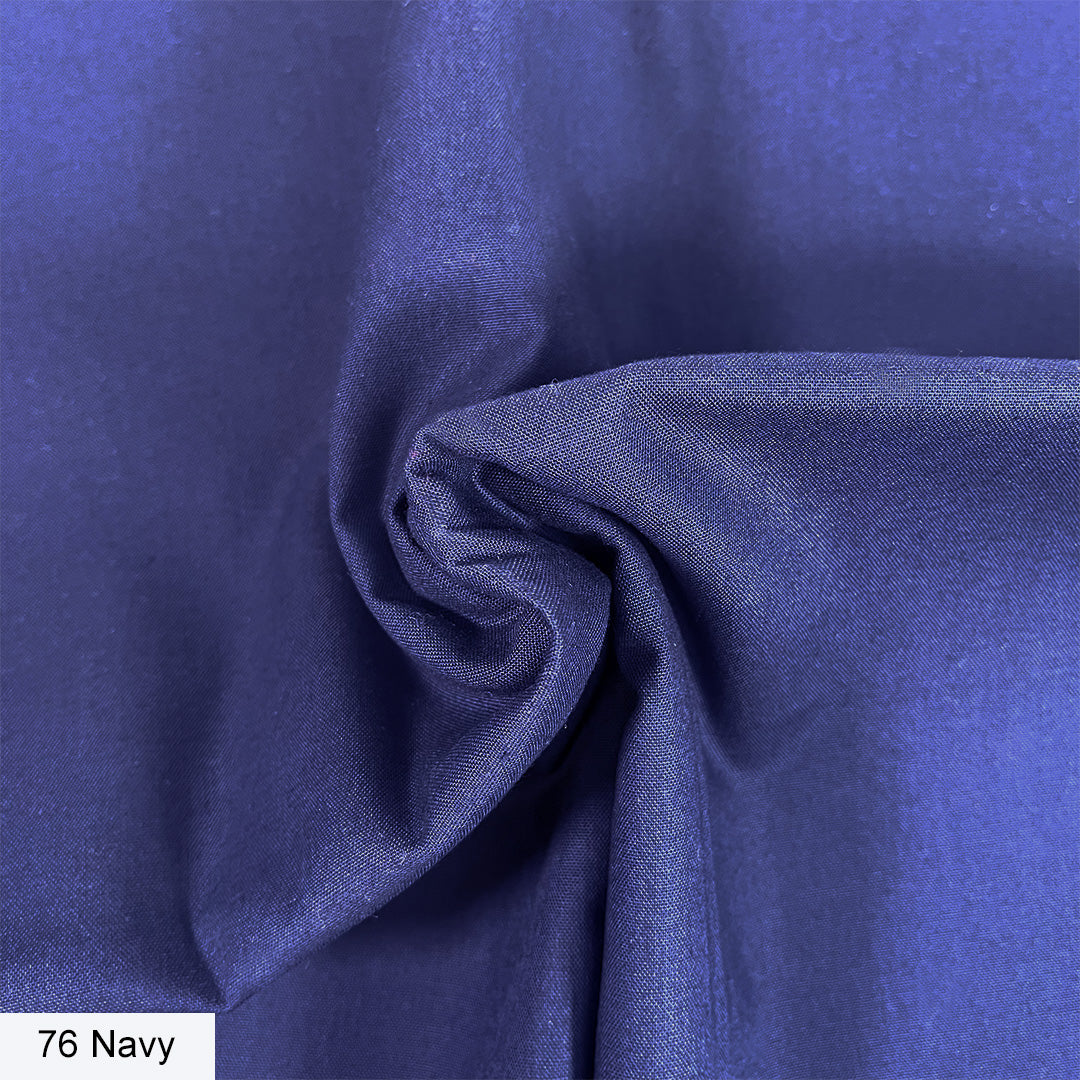 Navy - Organic Premium Solid Cotton Fabric - per half metre