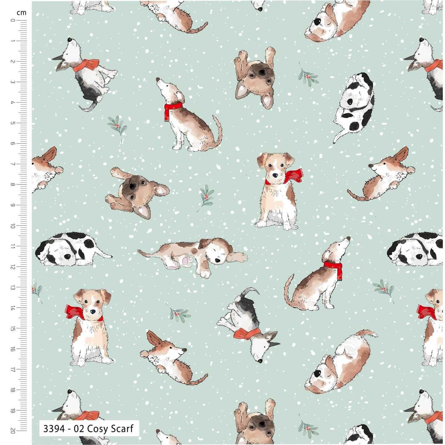 Cosy Scarf - Man's Best Friend Cotton Print Fabric - per half metre