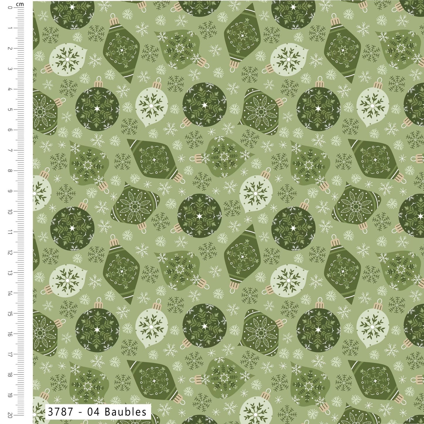 Baubles - Scandi Spirit Cotton Print Fabric - per half metre