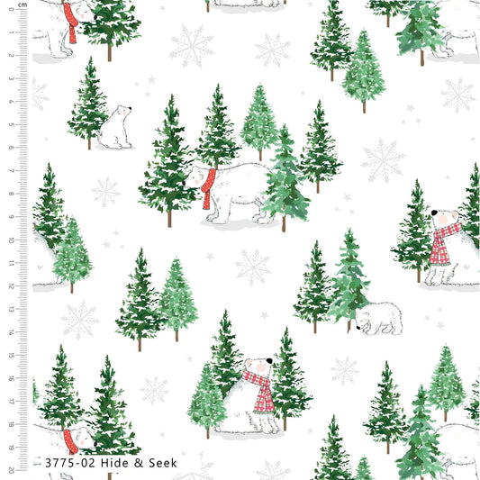 Hide & Seek - A Roar A Frost Cotton Print Fabric - per half metre