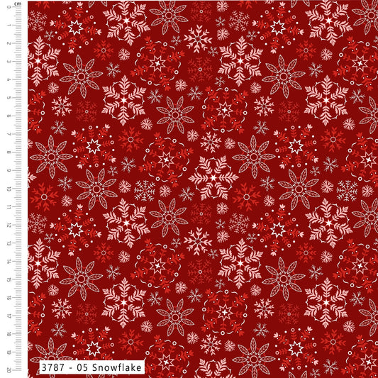 Snowflake - Scandi Spirit Cotton Print Fabric - per half metre