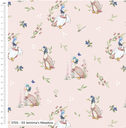 Jemima - Tales of the Burrow Cotton Print Fabric - per half metre