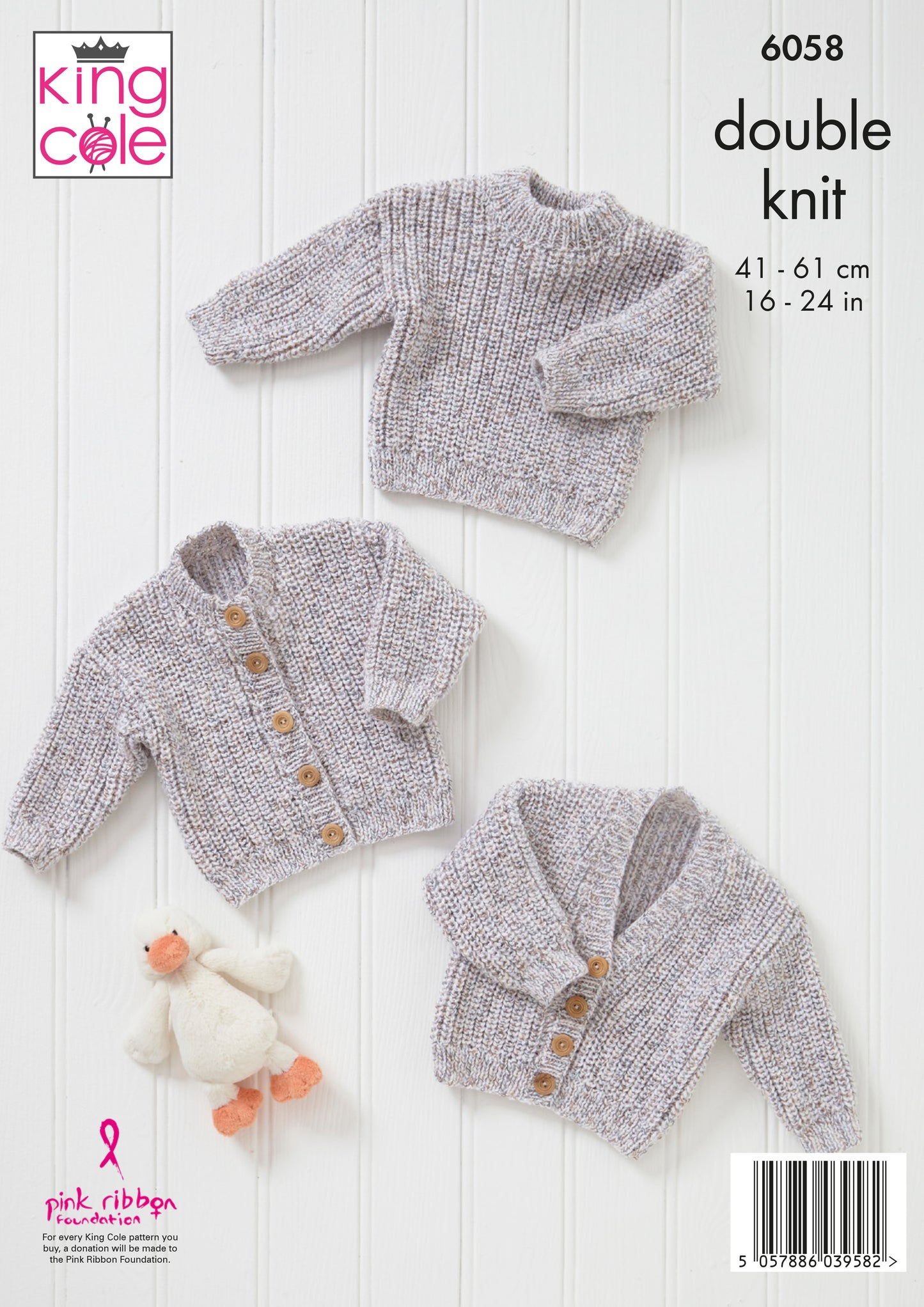 King Cole Pattern 6058 Cardigans & Sweater Knitted in Cloud Nine DK