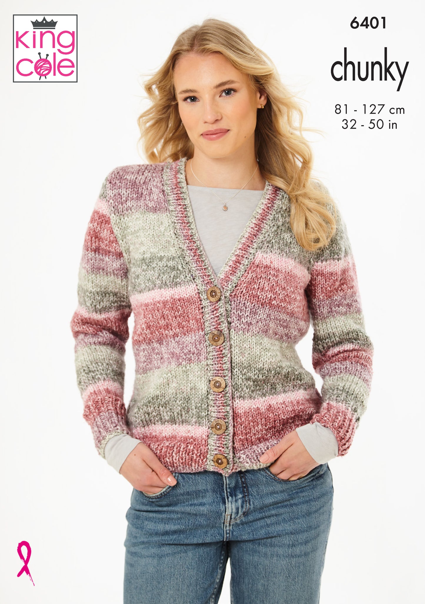 King Cole Pattern 6401 - Cardigan and Slipover knitted in Hedgerow Chunky