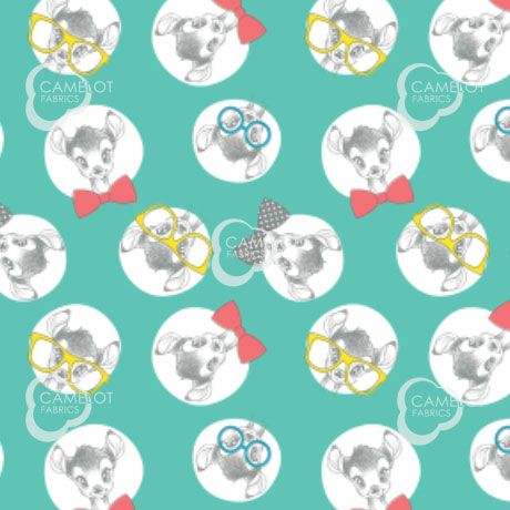 Disney's Dress To Impress Fabric Collection - Bambi on Turquoise