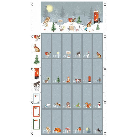 Advent - Winter Moon Cotton Print Fabric - per panel