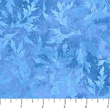 Blue - Essence Blender Cotton Print Fabric - per half metre