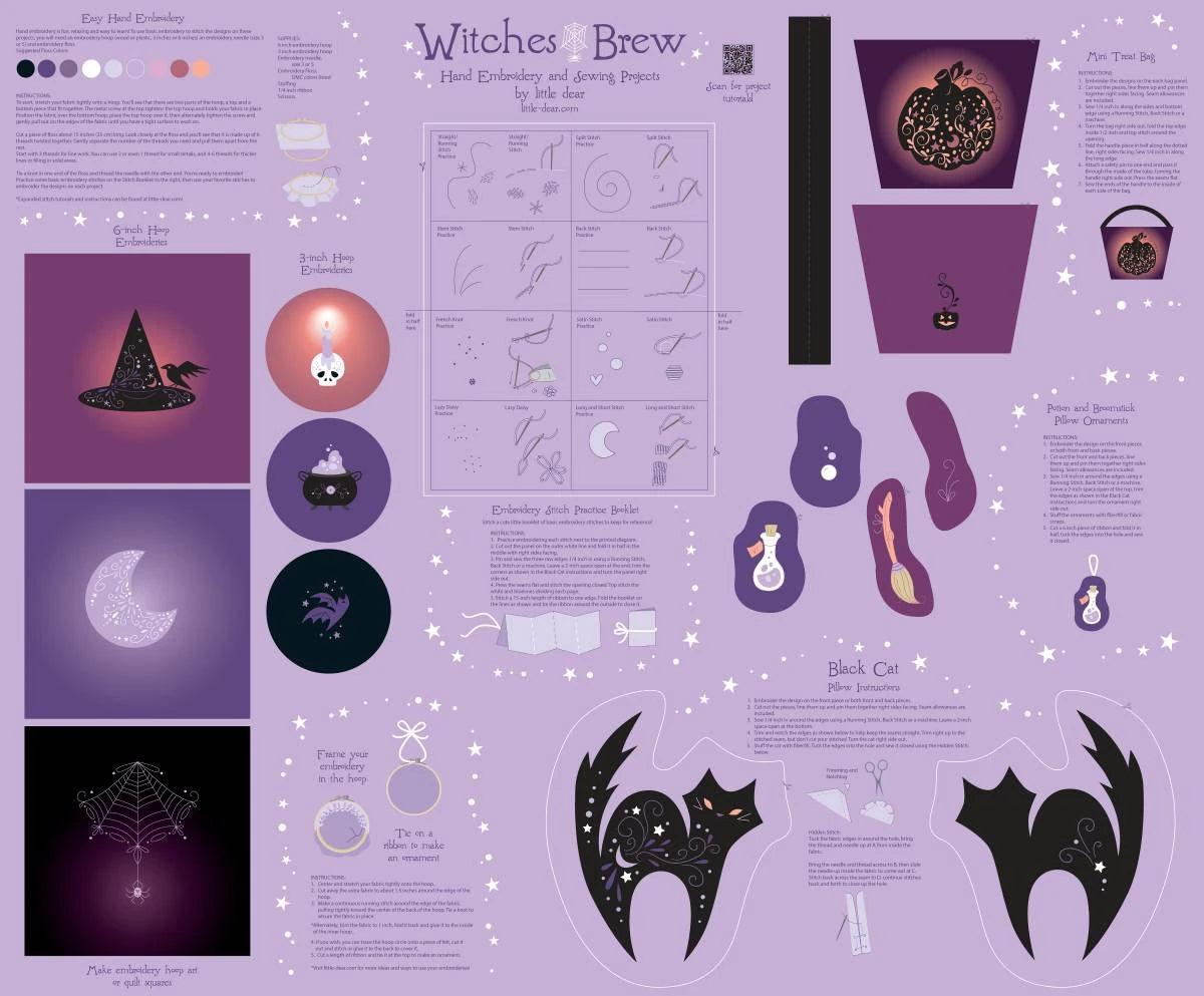 Witches Brew - Just Make It! Cotton Print Fabric - per panel