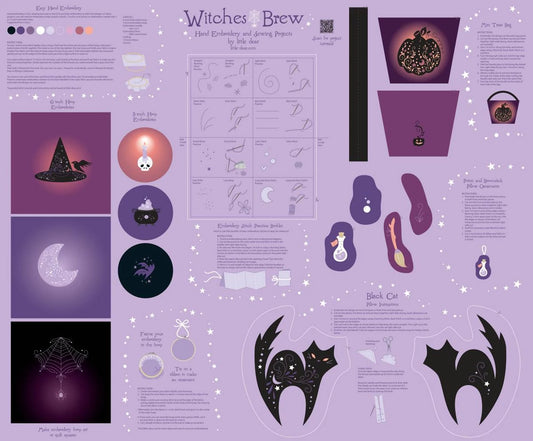 Witches Brew - Just Make It! Cotton Print Fabric - per panel