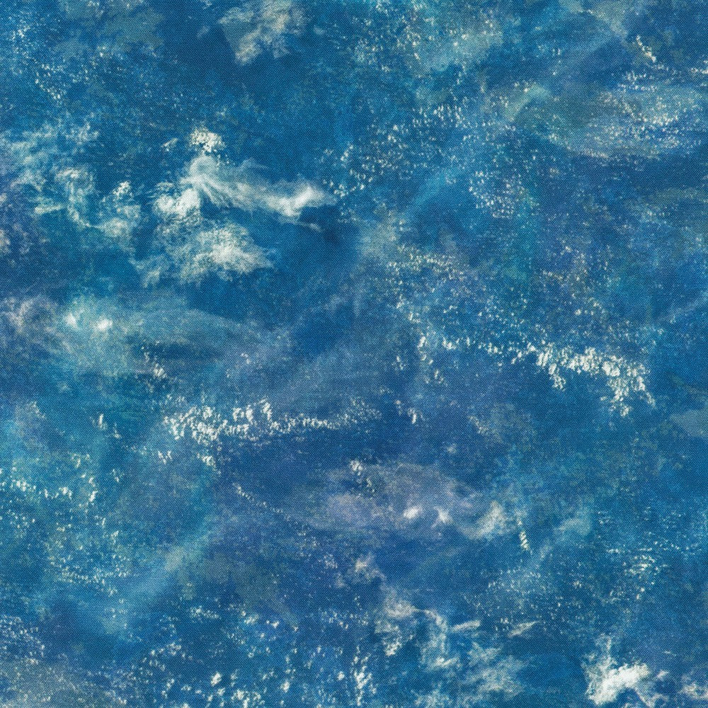 Ocean Texture Azure - Earth Views Cotton Print Fabric - per half metre