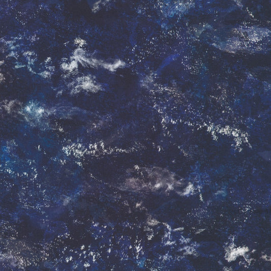 Ocean Texture Midnight - Earth Views Cotton Print Fabric - per half metre