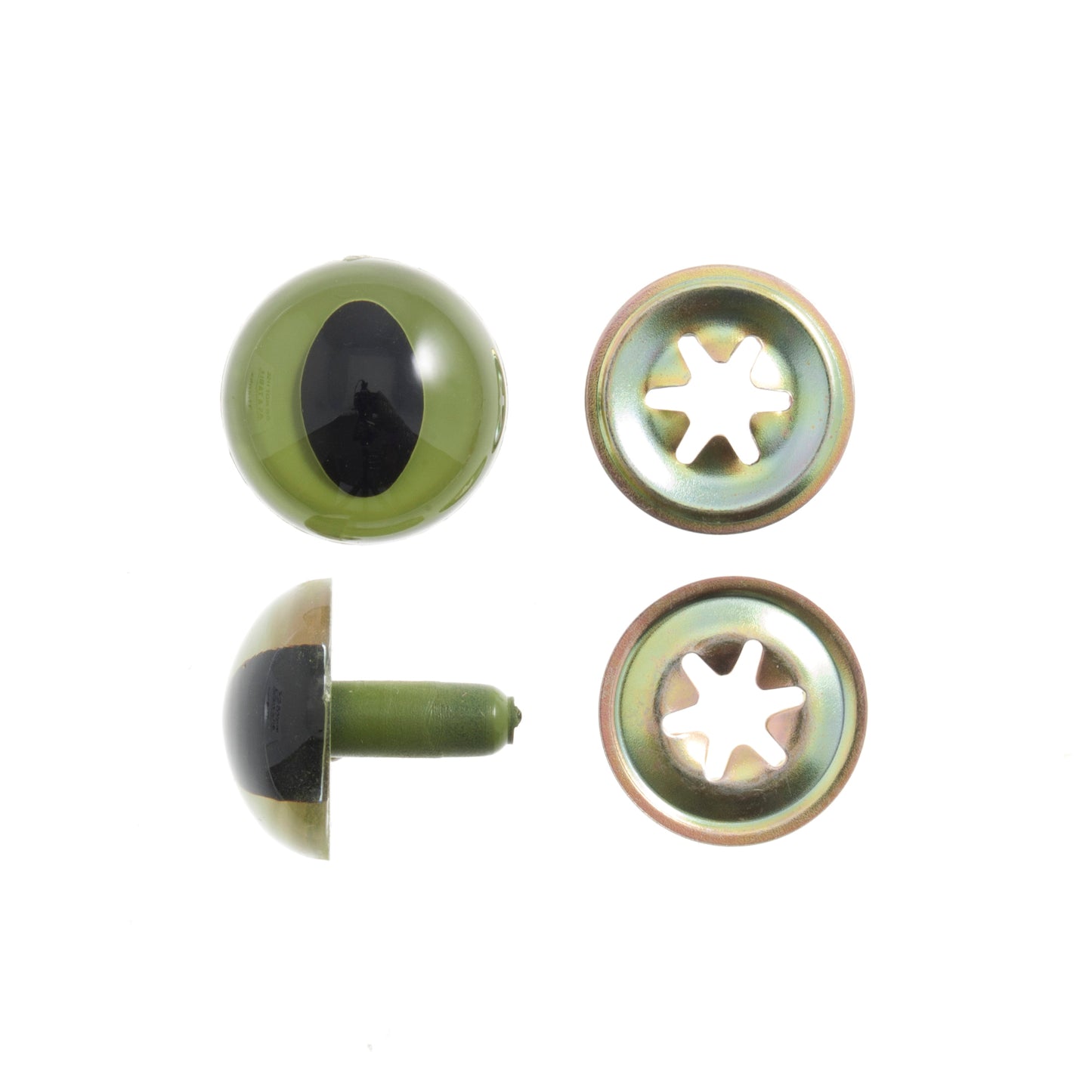 15mm Green Cat Eyes - Safety Eyes - Trimits