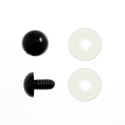 6mm Solid Black Safety Eyes - Trimits