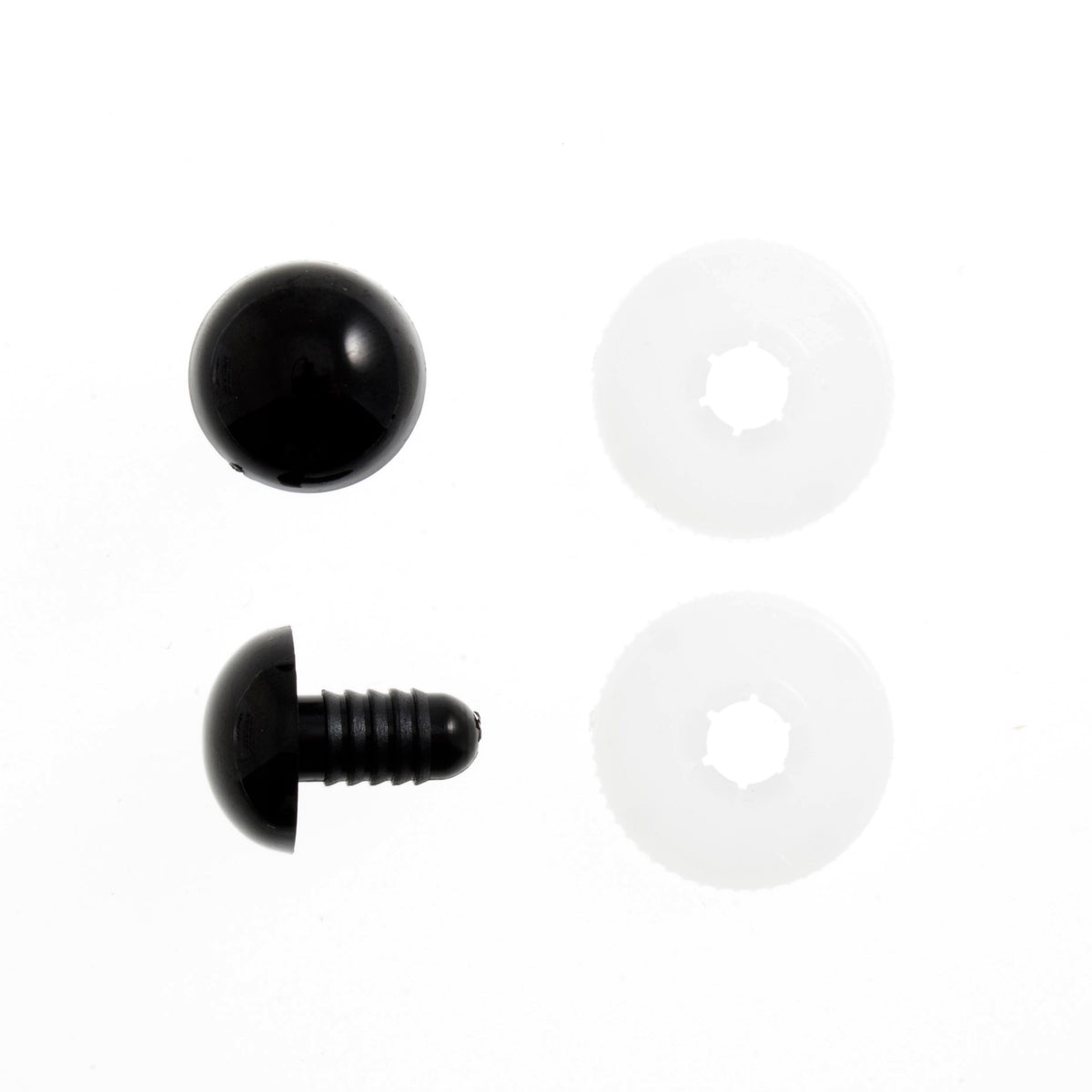 12mm Solid Black Safety Eyes - Trimits