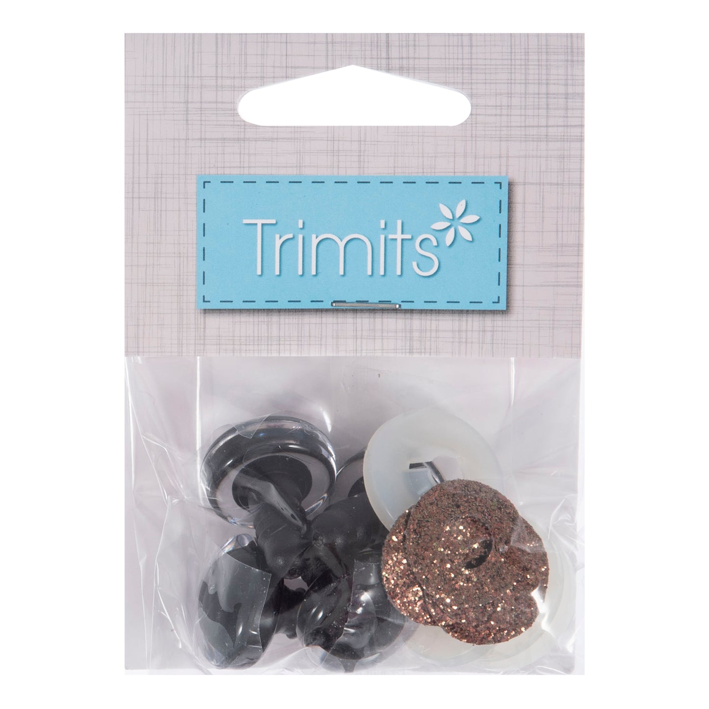 Brown 18mm - Glitter Toy Eyes - Trimits