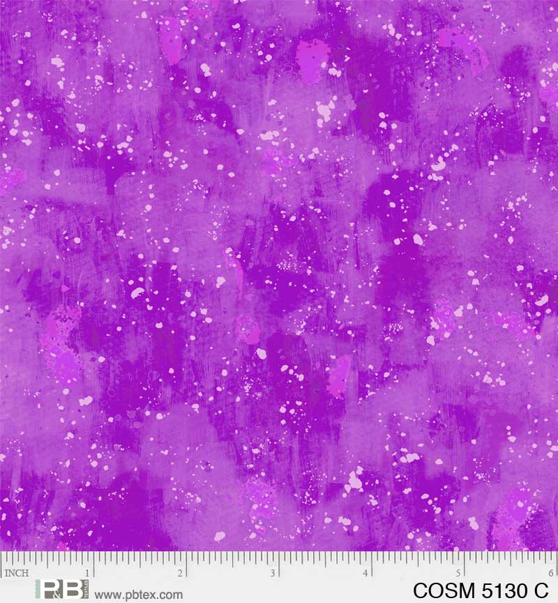 Purple Shade 5130 - Cosmos Cotton Print Fabric - per half metre