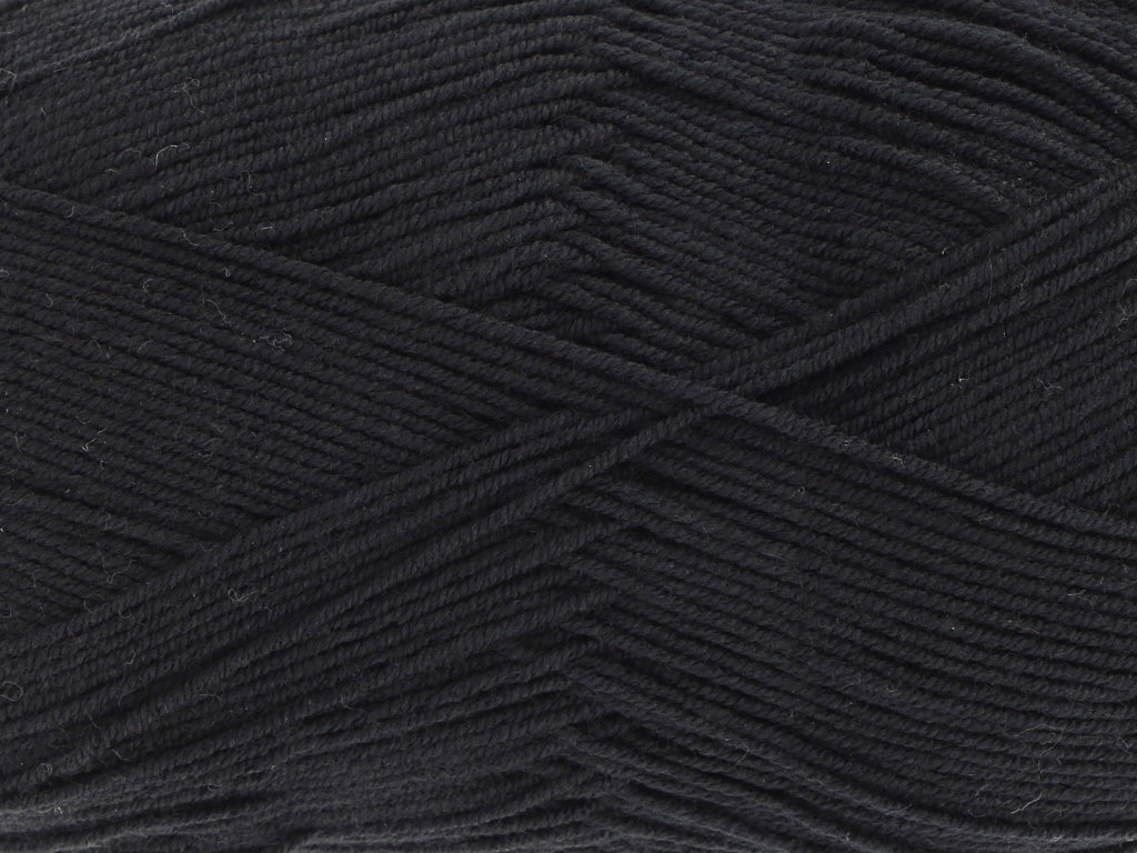 Black shade of Cotton Socks 4ply from King Cole Yarns