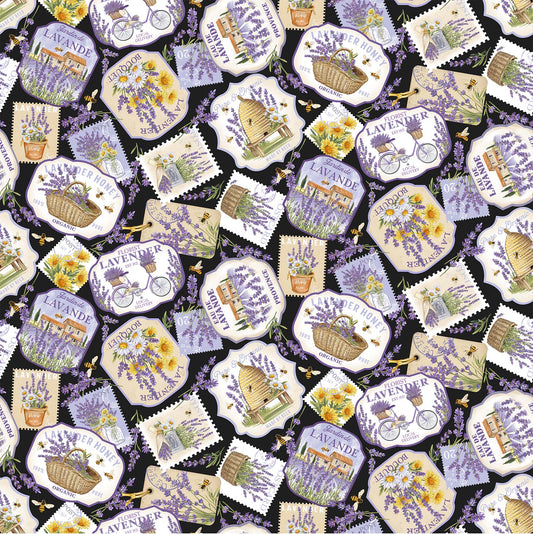 Lavender Labels - Lavender Market Cotton Print Fabric - per half metre