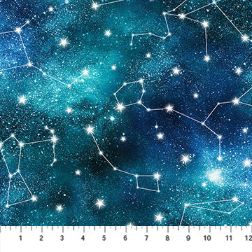 Constellations - Universe Cotton Print Fabric - per half metre