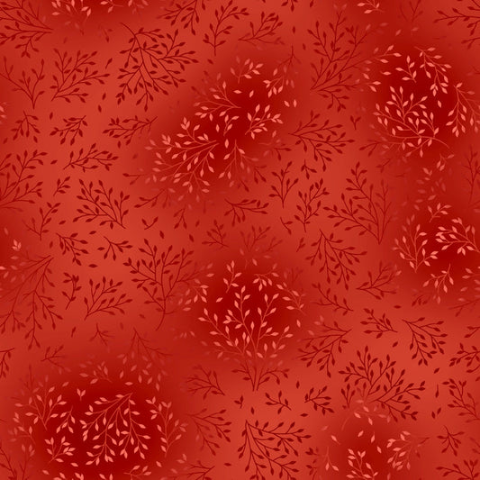 Red 8 - Fin Fabrics Bloom & Blend Cotton Print Fabric - per half metre