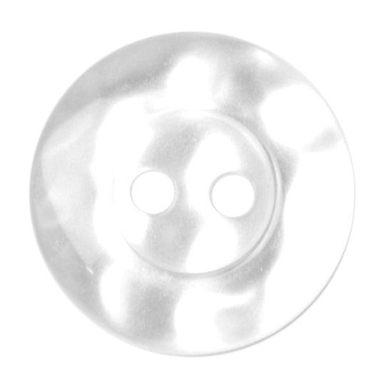14mm Pearl White - Rimmed Button