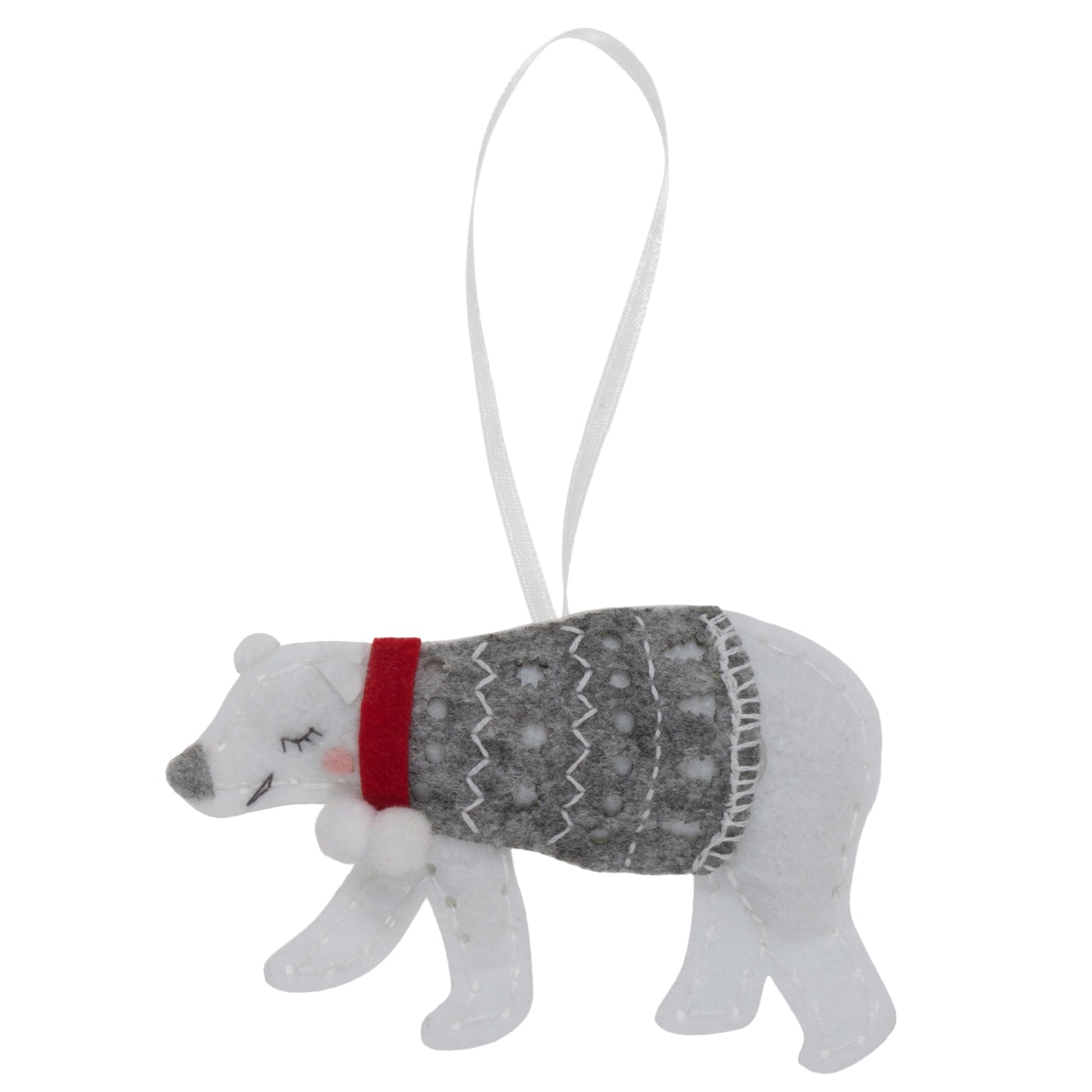 Polar Bear - Christmas Felt Decoration Kit