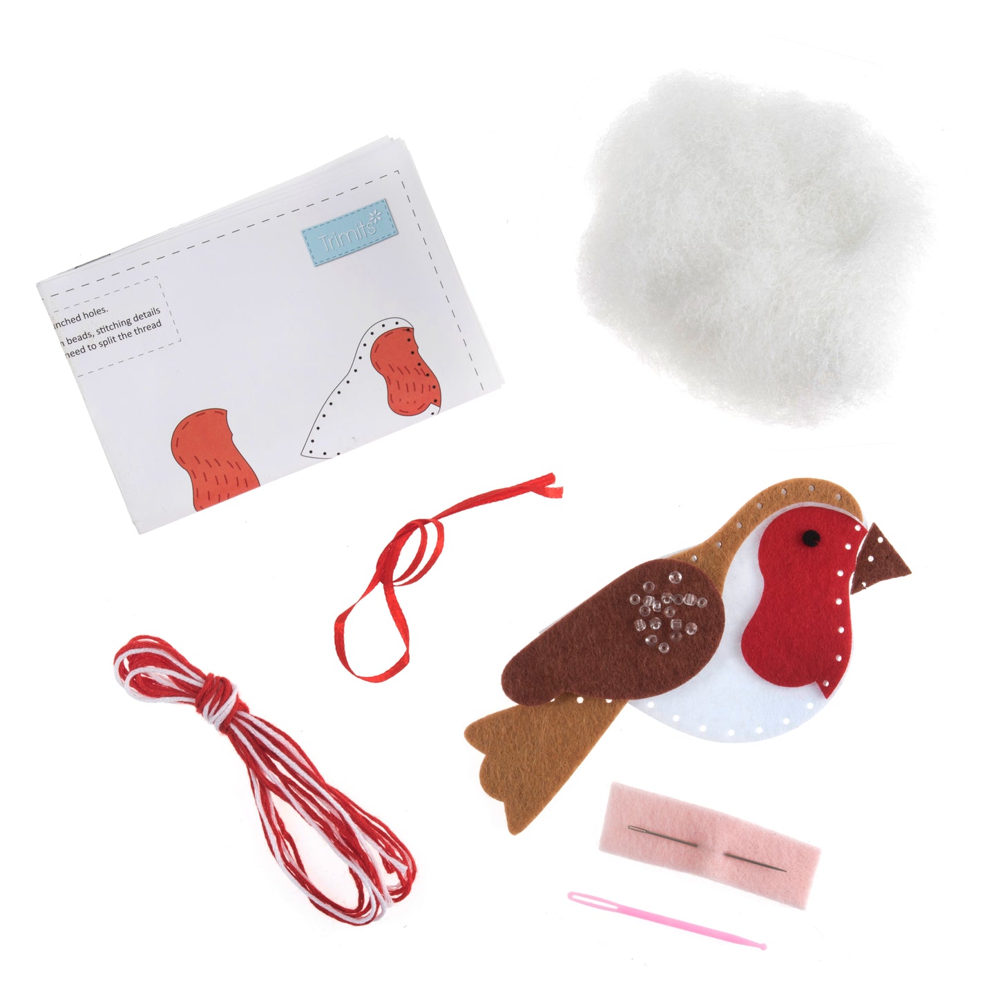Robin - Christmas Felt Decoration Kit